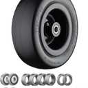 11x4.00-5 Lawn Mower Tire Flat Free with 3/4" or 5/8" and 1/2" Bearings, 3.6"-6.7" Centered Hub, Load 330lbs,11x4.00-5 Tire Zero Turn Front Tires by Cubesprings - 1Pack