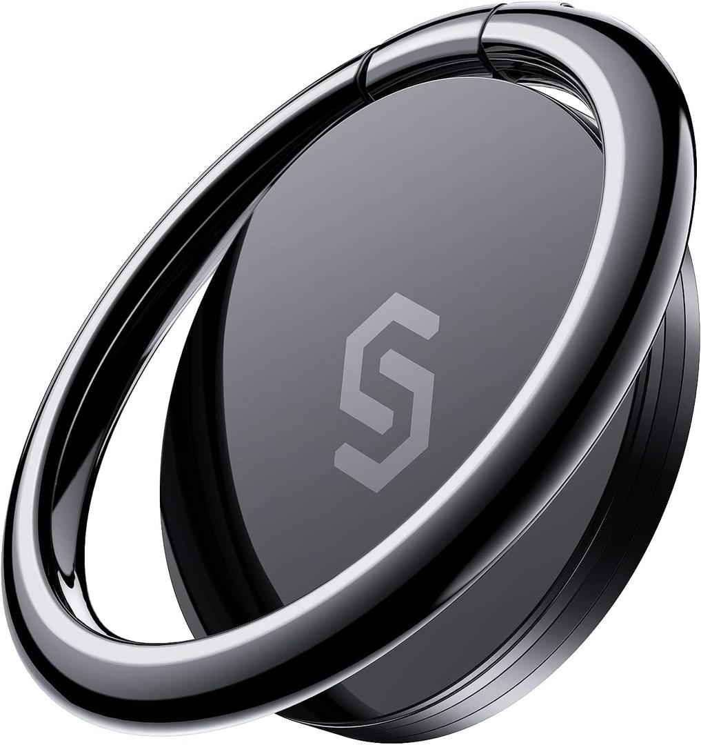Syncwire Cell Phone Ring Holder Stand, 360 Degree Rotation Finger Ring Kickstand Polished Metal Phone Grip for Magnetic Car Mount Compatible iPhone 15 14 13 12 11, Samsung,Pixel,Smartphone Accessories