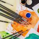 Tiny Detail Paint Brushes 60 Pcs Fine Paint Brushes Set with 3 Size #0#00#000 Liner Brush for Miniature 40k Model Crafts Watercolor Acrylics Oil