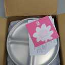 Stainless Steel Divided Plates + Silicone Sleeve and Storage Lid | Baby, Toddler, Kids | Dinner & Snack Plates | 4 Pack (Sage/MistyBlue/Gray/Navy)