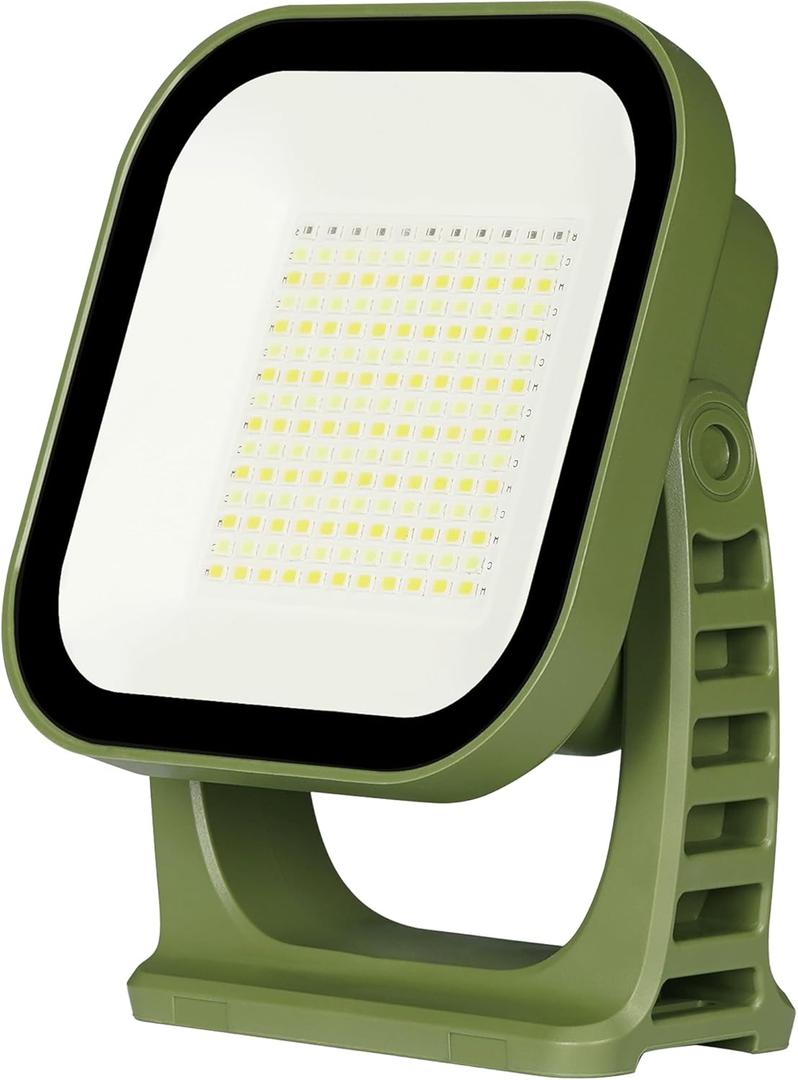 Magnetic Rechargeable Work Light with Stand, 4000LM Portable LED Light for Garage, Home, Emergency, Car Repair and Camping, 3 Color Temperatures, IP65 Waterproof