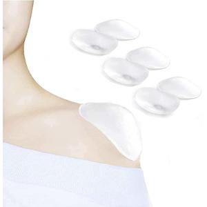 LUNNTE Silicone Shoulder Pads for Womens Clothing, Anti-Slip Shoulder Push-Up Pads Invisible Breathable Enhancer Reusable, 3 Pairs (Transparent)