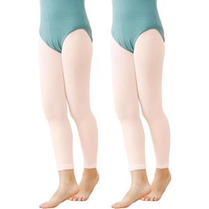 Phoeswan Ballet Tights for Girls/Women, Convertible/Footless Dance Tights for Ballet, Gymnastics, School, 2 or 3 Pairs/Pack (8-12 Years)
