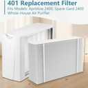 2 Pack 401 Replacement Filter Compatible with AprilAire 2400, Space-Gard 2400 Whole-House Air Purifier, MERV 10 Furnace Filter, 16x25x6 Air Filter