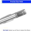 CANDANA Burner for Weber Q100, Q120, Q1000, Q1200, Baby Q Gas Grill, 17inch 304 Stainless Steel Burner Tube 386001, 386002, 516002, 516001, 50060001, 51060001 Replacement Part 69957, 41657 60040