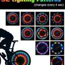 Zacro Bike Wheel Lights, 2 Pack LED Bike Spoke Lights, Safety 32 Bright Patterns Bike Tire Lights for Kids & Adult, Waterproof Bicycle Rim Lights for Night Riding, Basic/Upgraded Rechargeable Model
