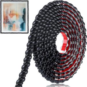 Peel and Stick Molding Trim Flexible Molding Trim for Walls Self Adhesive Paintable DIY Wall Trims for DIY Mirror Frame Cabinet Edge Picture(Classic,16.4 ft x 0.59 Inch,Black)