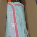 AKSPORT Inflatable Gymnatsics Mat Tumble Track 10ft 13ft 16ft 20ft 23ft Air Tumbling Mat with Air Pump for Home Use/Training/Cheerleading/Yoga (Green Pink)