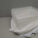 Slatwall Bins 4 Pcs Large Slatwall Organizer for Garage Plastic Slatwall Storage Bins for Storing Garage Accessories Multiple Stackable Slat Wall Tool Organizer for Workshops, Shopping Malls (Clear)