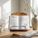 Beautiful Cookbook Stand for Your Kitchen Counter - Solid Wood Stand Easily Keeps Cook or Recipe Books Open for Convenient Cooking - Perfectly Fits Your iPad/Tablet and Enhances Any Kitchen Decor