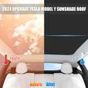 Sunshade Roof for Tesla Model Y 2024-2020 [Superior Anti-UV & Sag-Free] Glass Roof Sunshade with Storage Bag,Heat Insulation Sunroof Shade for Tesla Model Y Accessories