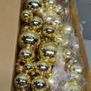 2 Pcs Christmas Ball Garland 6 ft Ball Ornaments Christmas Bulb Garland Xmas Tree Bauble Decorations for Party Supplies Indoor Outdoor Home Office Decoration Accessories(Gold)