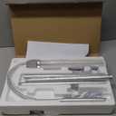 Bright Floor Lamp, 18W/2000LM Silver LED Floor Lamp with Double Head, Adjustable Gooseneck Dimmable Craft Light for Sewing Tatoo PuzzleEye Caring Reading Lamps for Living Room Bedroom Office