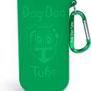 Dog Doo Tube Filled Dog Waste Bag Holders - Reusable Dog Poop Bag Tubes Designed to Keep in Odors and Germs (XLarge, Green)