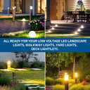 DEWENWILS 300W Low Voltage Landscape Lighting Transformer, 120V to 12/15V AC, Weatherproof Low Voltage Landscape Transformer with Photocell & Timer, Multi Zone Landscape Lighting Transformer
