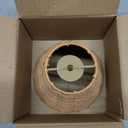 Empire Clip On Chandelier Lamp Shade, Small Lamp Shade Rattan,Boho Wicker Lamp Shades Mini,Replacement Lampshade 3" Top x 6" Bottom x 5" Slant Height(1 Pack)