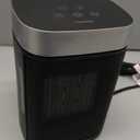 Small Portable Space Heater for Indoor Use - VOCRS 1500W PTC Electric Heater with Thermostat, Remote Control, 12H Timer, Eco and Fan Mode, Rapid and Safe Heating for Bedroom, Office