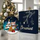 6 x Cat Ornament 2025  Cute Ceramic Holiday Decoration with Festive Cat in Scarf and Christmas Tree  Funny Pet Lover Gift  Rustic Farmhouse Xmas Tree Dcor