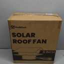 20 Watt Solar Roof Vent Fan with Thermostat - MPPT Controller, Adjustable Wind Speed, 2 Modes, Adapter, Dual Power Auto-Switch for 24/7 Operation - Cools up to 1100 Sq.Ft, for Small Attic Garage Shed