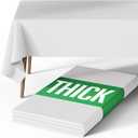 Pureegg Rectangle Table Cloth 60" x 84" – Durable Polyester Tablecloth Offers Reusable & Washable Protection, Ideal for Outdoor Party, Picnic, Wedding, Banquet and Birthday, 1 Pack, White