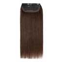 S-noilite 4 pieces Clip In Short Hair Extensions 100% Remy Human Hair Invisible Mini Short Clip in Hairpiece for Women with Thinning Hair Medium Brown 6 inch&8 inch