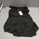 NIASHOT Athletic Dress for Women Mini Crew Neck Sleeveless Built in Shorts with Pockets Tennis Golf Dress (Black, M)