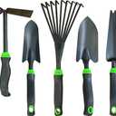 7-Piece Aluminum Alloy Heavy Duty Gardening Tool Set  Rust Proof, Ergonomic Handle, Includes Shovels, Rakes, Hoes & More for Gardening Enthusiasts