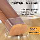 32 Pcs Rectangle Chair Leg Floor Protectors, Silicone Chair Leg Protectors for Hardwood Floors, High Elastic Chair Leg Cover for Chair Table Desk, Protect Wooden Floors from Scratching, Won't Tear