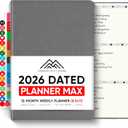 Dated, 2026 Planner, 8.5" x 11" - The #1 Productivity Planner to Achieve Your 2026 Goals - Planner 2026-2027 by PRODUCTIVITY STORE (A4, GREY)