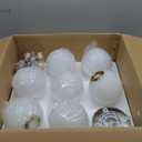 7-Lights Milk Glass Bubble Chandeliers Lighting, Modern Nordic Large Globe Chandelier Mid-Century Ball Pendant Light Fixture for Bedroom, Living Room, Dining Room, Entry, Island