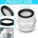 2Pcs 1.5to 1.5 Pool Hose Adapter, Pool Hose Connector Coupling Above Ground Pool Hose Adapter Compatible with Intex, Garden Hose Extender with 2 Rings Gaskets for 1.5 Inch Above Ground Pool Hose