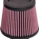 K&N High-Flow Original Lifetime Universal Clamp-On Air Filter: High Performance, Premium, Washable: Flange Diameter: 2.5 In, Filter Height: 5 In, Flange Length: 2 In, Shape: Round Tapered, RU-5174