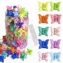 Mini Butterfly Hair Claw Clips, Butterfly Hair Clips for Girls 100 Pack -10 Assorted Colorful Hair Accessories for Girls and Women - 90s Y2K Cute, Small