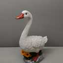 Joyful Porch Goose Statue Cygnus, Big Resin Garden Lawn Yard Dcor, Sculpture, 20 inches High Figurine, Duck, Indoor and Outdoor, by GGTown TM