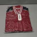 COOFANDY Mens Fashion Varsity Jackets Casual Leather Sleeves College Baseball Bomber Jacket Streetwear Red Varsity Jacket S