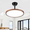 42 Inch Ceiling Fans with Lights, Retractable Fandelier Ceiling Fan, 3 Color Temperature, 6-Speed Reversible Motor, Timer & Memory Function, for Bedroom Living Room, Black
