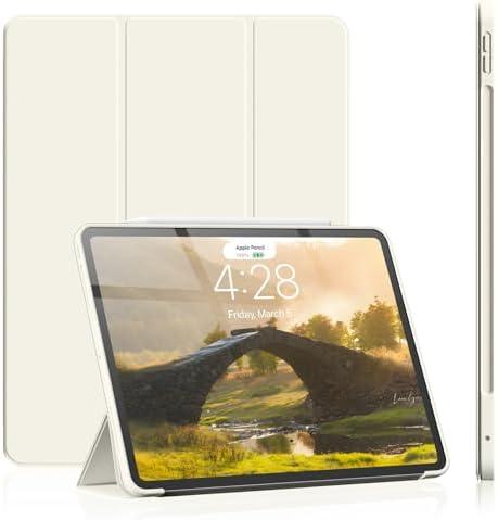 Aoub Case for iPad Pro 11 Inch Case (M4) 2024 5th Generation, Protective Cover with Soft Smooth TPU Back, Auto Wake/Sleep, Supports Pencil Pro & Pencil USB-C Charging - Cream White Aoub Case for iPad Pro 11 Inch Case (M4) 2024 5th Generation, Protective Cover with Soft Smooth TPU Back, Auto Wake/Sleep, Supports Pencil Pro & Pencil USB-C Charging - Cream White