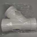 3" PVC 45 Degree Wye DWV Sanitary Y-TEE Street for Drain Waste and Vent PVC Pipe Fittings Connect Coupling Adapter white (3 Inches)