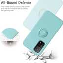 Compatible with Xiaomi Mi 10T Pro Case with Ring Kickstand Green,for Xiaomi Mi 10T Pro Phone Case Silicone Liquid with Soft Microfiber Lining Slim Shockproof Protective Cover (Blue)