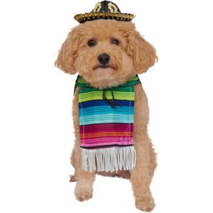 Rubies Serape and Hat Pet Costume Pet Costume for Dogs or Cats, Medium