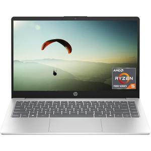 HP 14 inch Laptop, HD Touchscreen Display, AMD Ryzen 5 7520U, 8 GB RAM, 512 GB SSD, AMD Radeon Graphics, Windows 11 Home, Natural Silver, 14-em0499nr