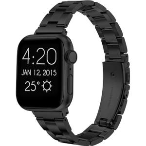 Stainless Steel Apple Watch Bands, Adjustable Metal Strap 38mm 40mm 41mm 42mm 44mm 45mm 46mm 49mm, Dressy Bracelet Compatible with Apple Watch Series 12 11 10 9 8 7 6 5 4 3 2 1 SE Ultra