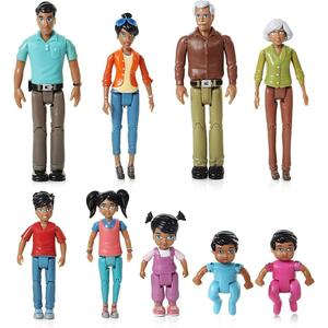 Beverly Hills Doll Collection Sweet Li'l Family Hispanic Dollhouse People Set of 9 Action Figure Set  Grandpa, Grandma, Mom, Dad, Sister, Brother, Toddler, Twin Boy & Girl