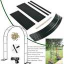 Garden Arch Trellis for Climbing Plants Outdoor Wedding Arches for Ceremony Black Metal Garden Arbor Indoor Garden Arches for Party Decoration 7.9ft Wide X 6.4ft High (Black Garden Arch)