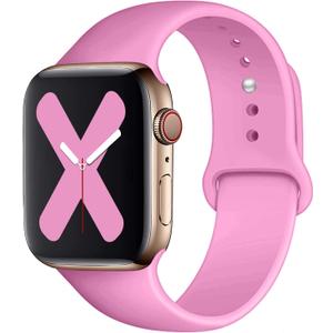 Compatible with Apple Watch Band 41mm 40mm 38mm 49mm 45mm 44mm 42mm,Soft Silicone Sport Band Replacement Strap with Classic Clasp for iWatch Series 8 7 6 5 4 3 2 1 SE