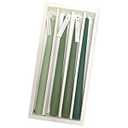 Green Taper Candles 10 inch Set of 4 Scented Tapered Candles Dripless and Smokeless Long Candle Colored Dinner Candlesticks for Christmas Home Dinner Party Wedding Festival Churches
