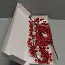 Christmas Berries Vine Garland 8.8FT Extra Long Berry Garland Artificial Hanging Vines Christmas Decorations Holiday Decor Wedding Party Favor (Red, 8.8 Ft)