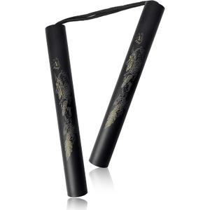 1 Pack Foam Rubber Training Sticks, Black Martial Arts Sticks for Beginner Practice, 10 x 1.3 Inches