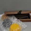 Vicenpal 10 Pcs Ukrainian Easter Egg Decorating Kit with Wood Box Pysanky Traditional Easter Decorating Set 0.3 0.4 0.5 mm Kistka Pen Double Sided Drop Pull Tool Beeswax for Color Egg DIY Craft Set