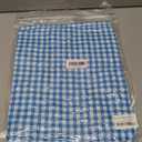 LOMON Women's Trendy 2 Piece Outfits Shorts Sets Summer Crew Neck Sleeveless Tank Top and Bottom Matching with Pockets 2026 (Medium, Light Blue & White Checkered)